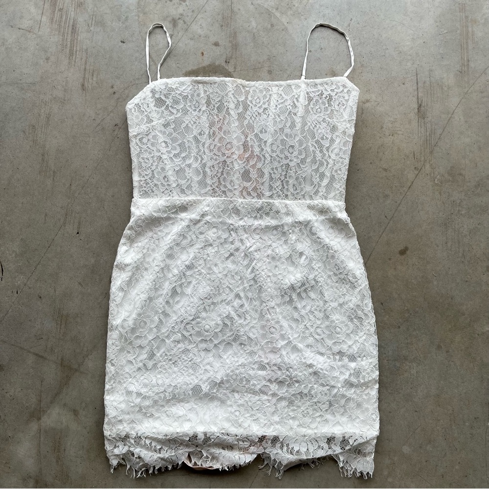 Oh Polly White Lace Dress